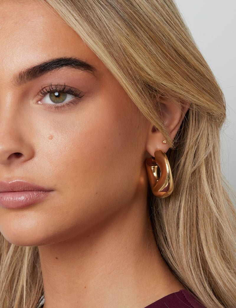 Stainless Steel Hoop Earrings circle Casual Daily Simple Series Women's jewelry