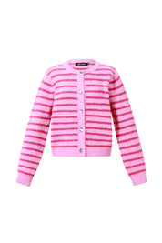 Polyester fiber (polyester) Knit cardigan Stripes Casual Fall/Winter  Clothes