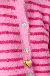 Stainless Steel Long Necklaces Heart Casual Daily Simple Series Women's jewelry