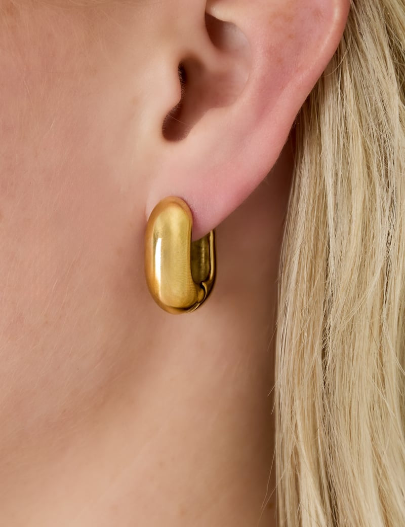   Hoop Earrings irregular shape rectangle Casual Daily Simple Series Women's jewelry