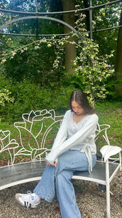LOIZA wrap lace knit