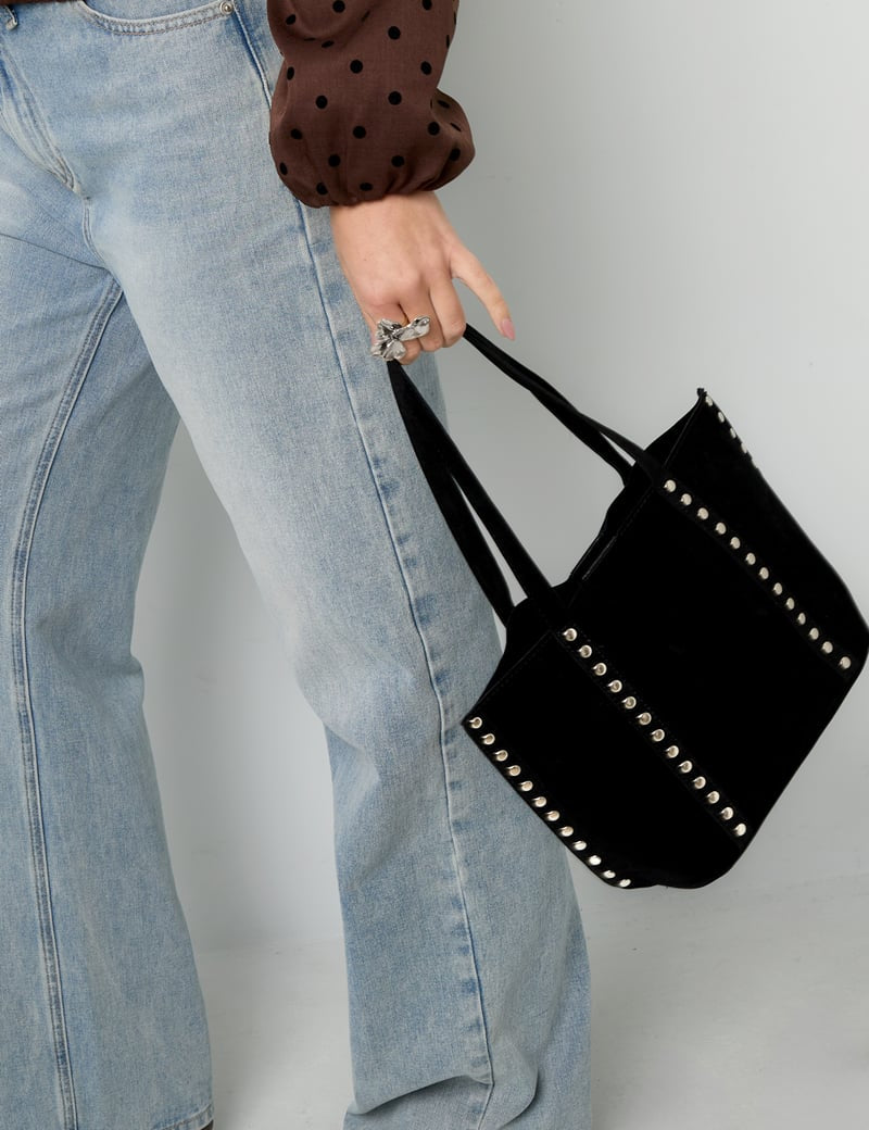 Tote Bags Rivet Casual PU Daily Accessories