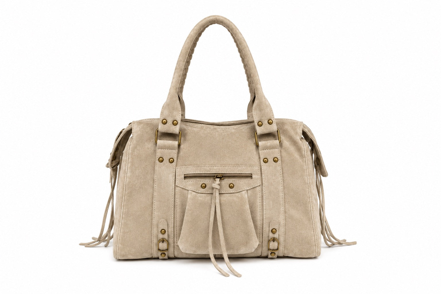 CITY bag big suede creme