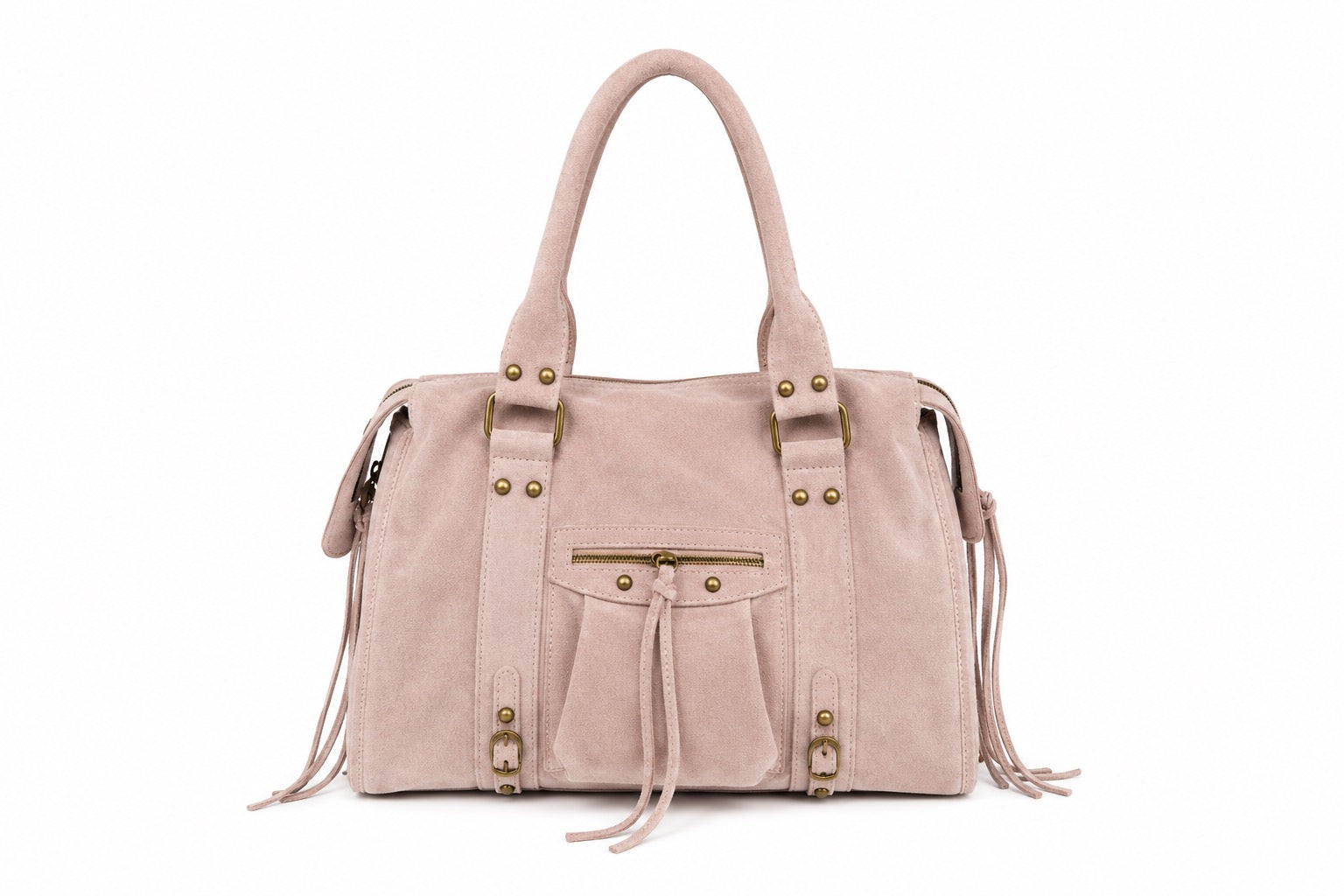 CITY bag big suede light pink