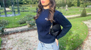 LUNA cable knit navy blue